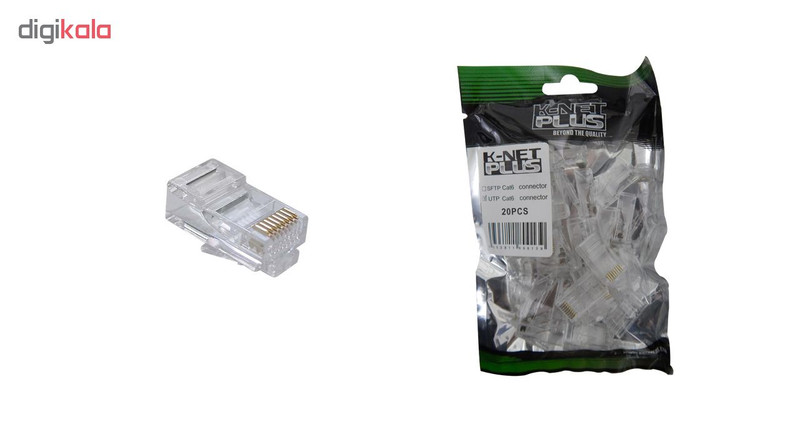 کانکتور Rj45 Cat6 UTP کی نت پلاس بسته 20 عددی