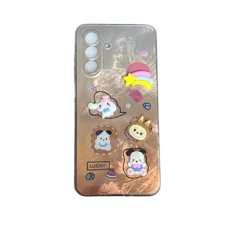 کاور مدل براش طرح عروسکی برجسته کد Lucky55 مناسب برای گوشی موبایل سامسونگ  Galaxy A16