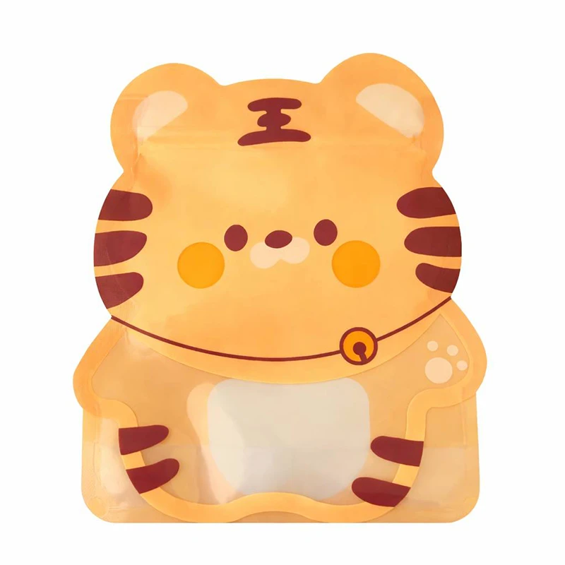 کیسه زیپ دار مدل پلاستیکی فانتزی طرح ببری مجموعه 5 عددی