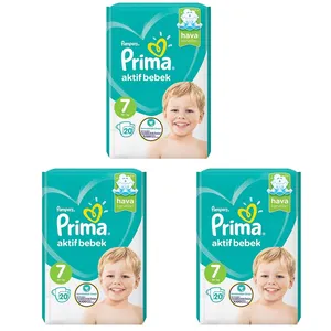 پوشک پریما مدل Aktif bebek چسبی سایز 7 بسته 20 عددی مجموعه 3 عددی