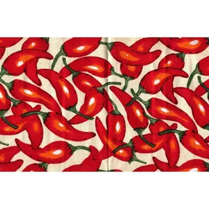دستمال سفره چاپی 36 × 36 رزین تاژ طرح فلفل قرمز 2 عددی