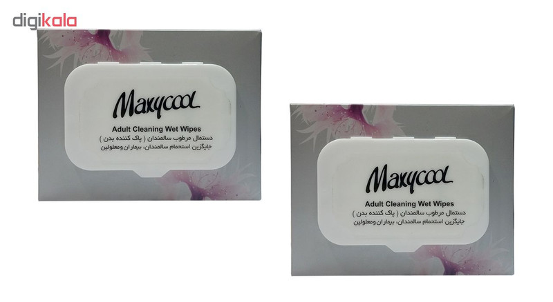 دستمال مرطوب پاک کننده سالمندان ماکسی کول مدل Adult Cleaner دو بسته 40 عددی