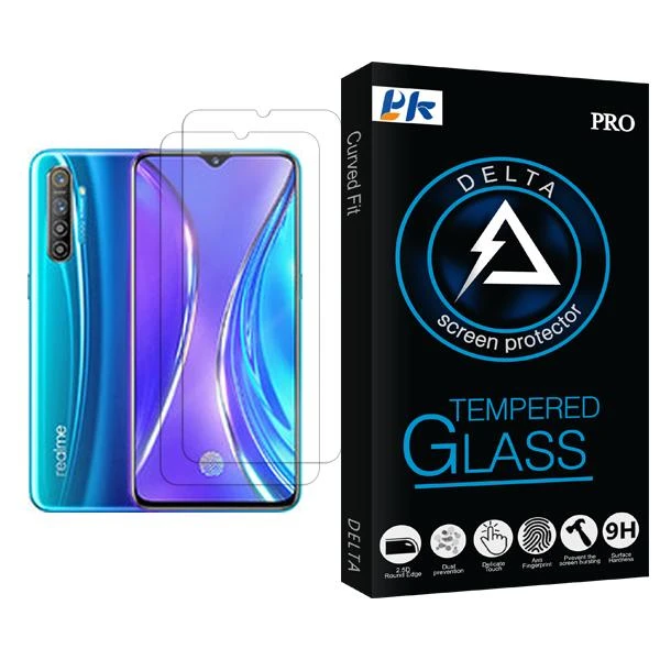محافظ صفحه نمایش پی کی مدل Delta Glass MIX002 مناسب برای گوشی موبایل ریلمی X2 بسته دو عددی