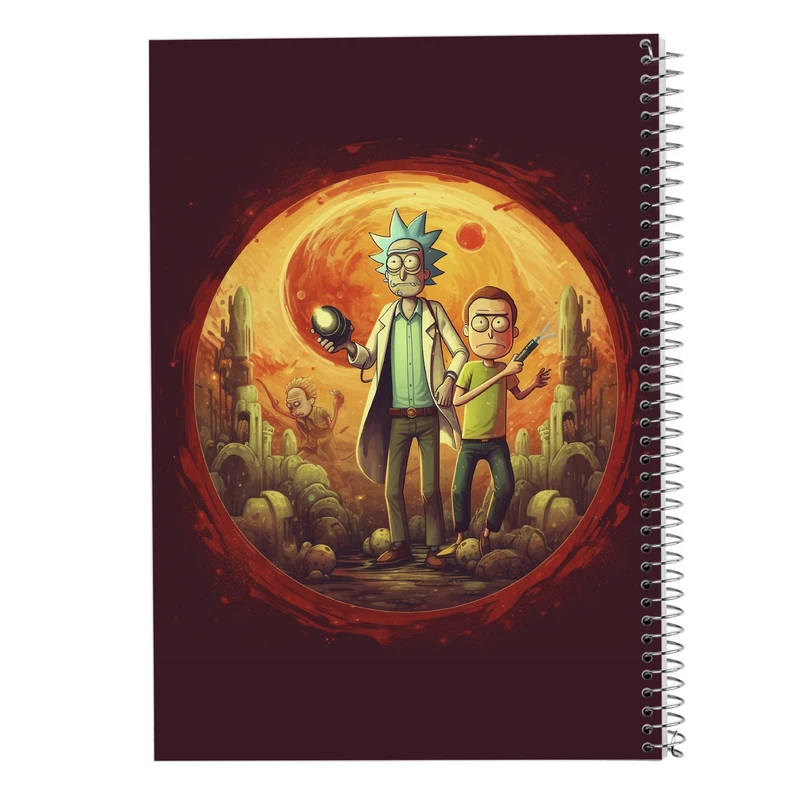دفتر مشق 100 برگ مدوپد مدل ریک اند مورتی rick&morty کد DF10893