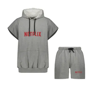 ست هودی و شلوارک مردانه مدل NETFLIX 02
