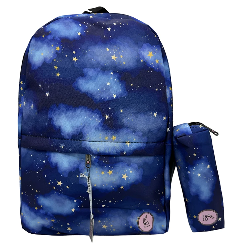 کوله پشتی ساراسا هوم طرح ستاره مدل Star کد 02 به همراه جامدادی