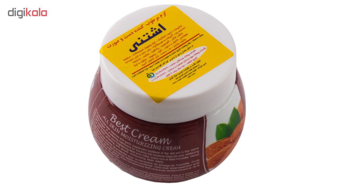 کرم مرطوب کننده اشتنی مدل ALMOND-VATE001 حجم 180 میلی لیتر بسته 4 عددی