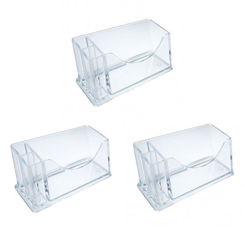 جای کارت ویزیت مدل کریستال بسته 3 عددی