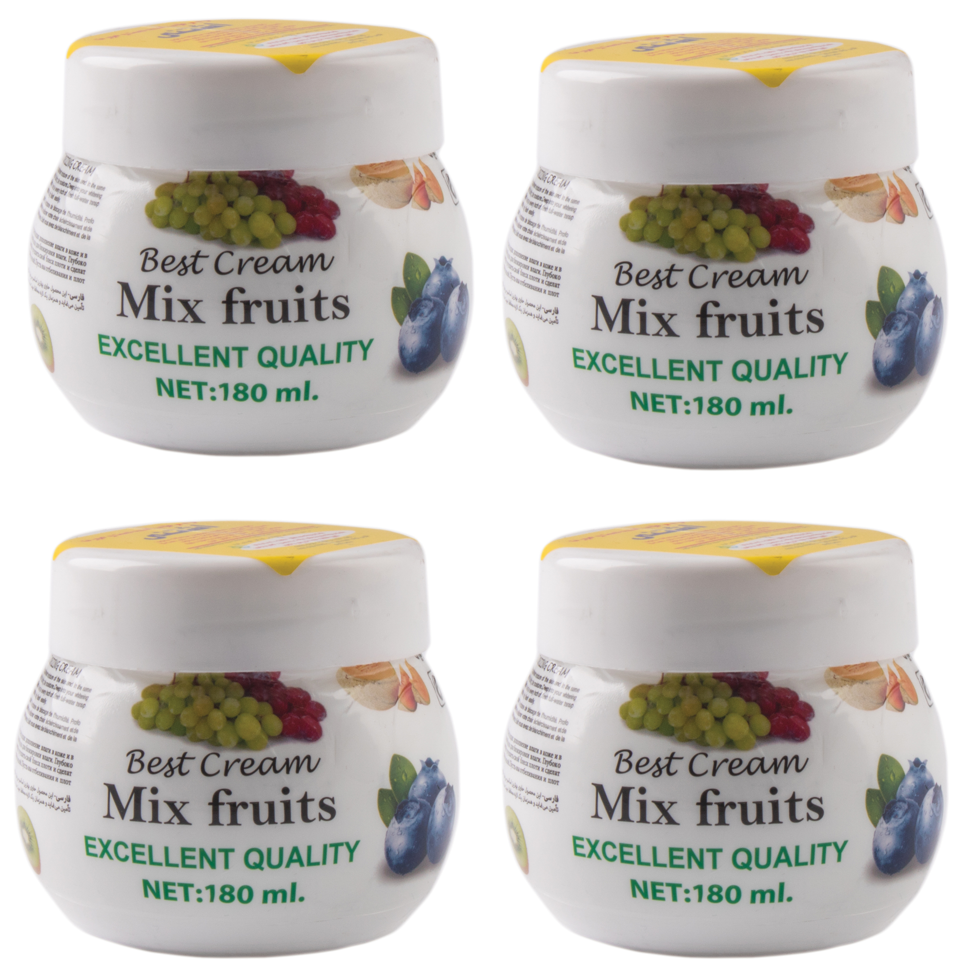 کرم مرطوب کننده اشتنی مدل MIX FRUITS-VATE004 حجم 180 میلی لیتر بسته 4 عددی