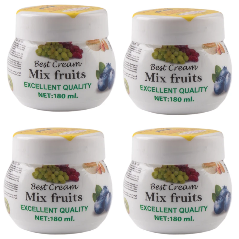 کرم مرطوب کننده اشتنی مدل MIX FRUITS-VATE004 حجم 180 میلی لیتر بسته 4 عددی