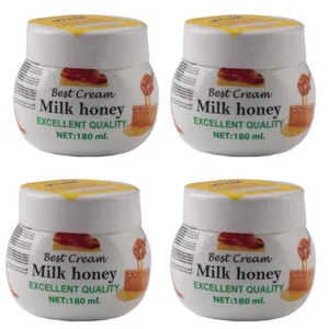 کرم مرطوب کننده اشتنی مدل MILK HONEY-VATE005 حجم 180 میلی لیتر بسته 4 عددی