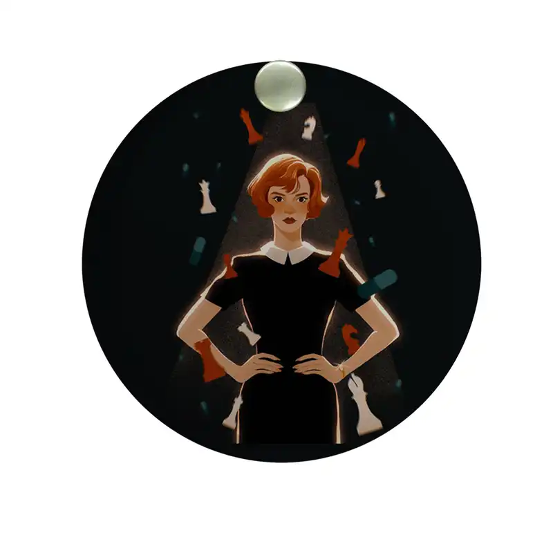 آینه جیبی طرح ملکه شطرنج مدل ai383