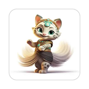 زیر لیوانی کاکتی طرح حیوانات کارتونی مدل mp28785