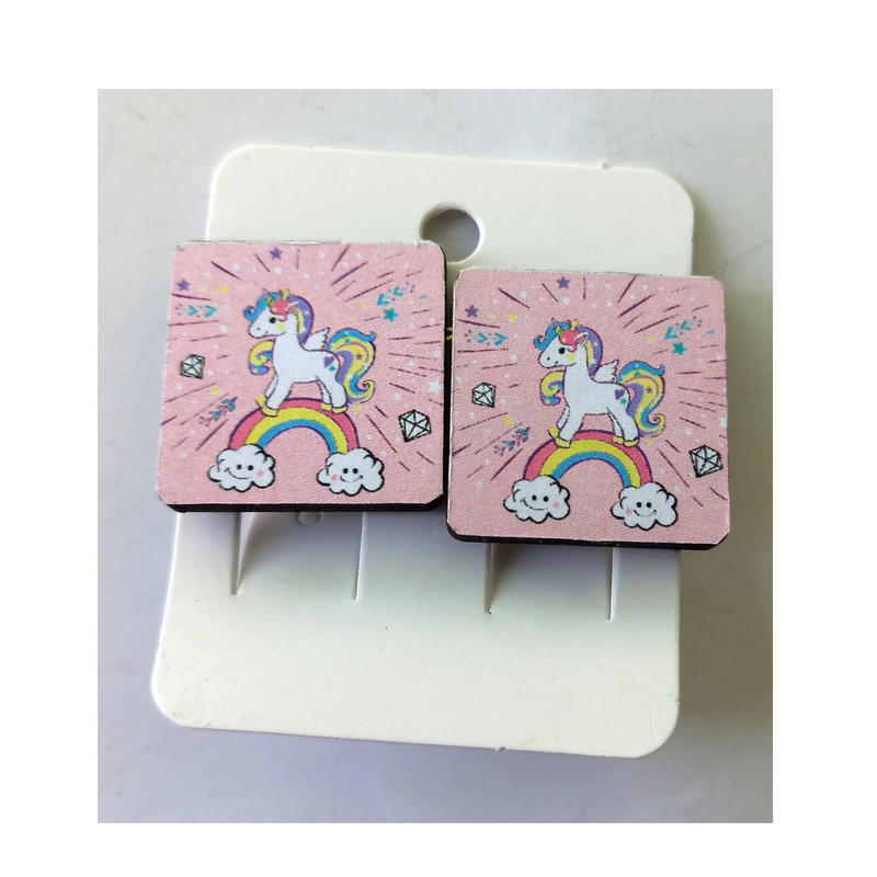 گوشواره دخترانه مدل اسب تک شاخ کد 110