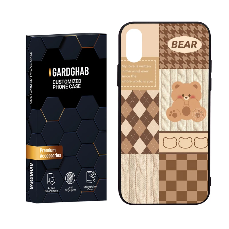 کاور گارد قاب مدل پشت گلس فانتزی مناسب برای گوشی موبایل اپل iPhone X/Xs