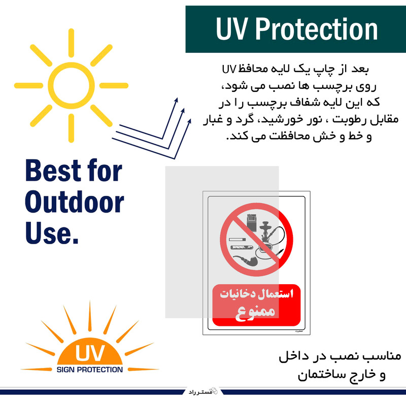 برچسب ایمنی مستر راد طرح استعمال دخانیات ممنوع مدل HSE-OSHA-0674