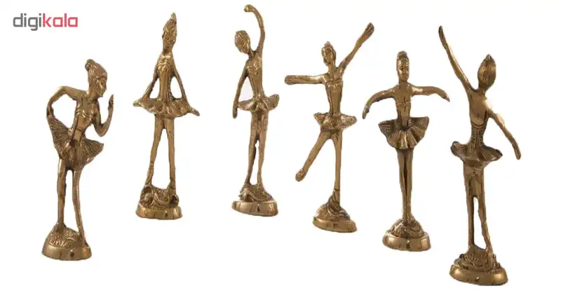 مجسمه برنزی طرح گروه بالرین مجموعه 6 عددی