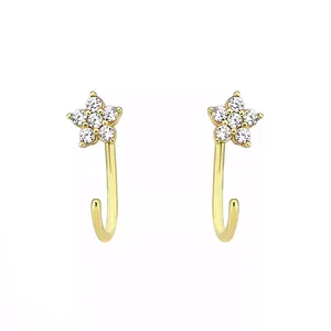 گوشواره طلا 18 عیار زنانه روبی آرت گالری مدل  گل میخ