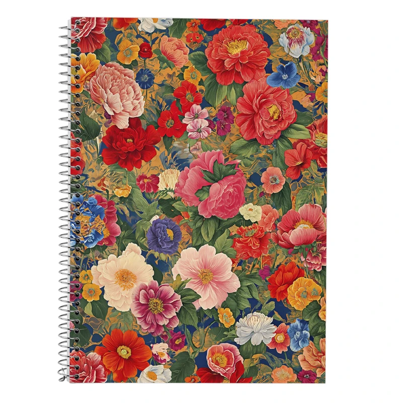 دفتر زبان 50 برگ مدوپد مدل دو خط طرح گل کد DF13336