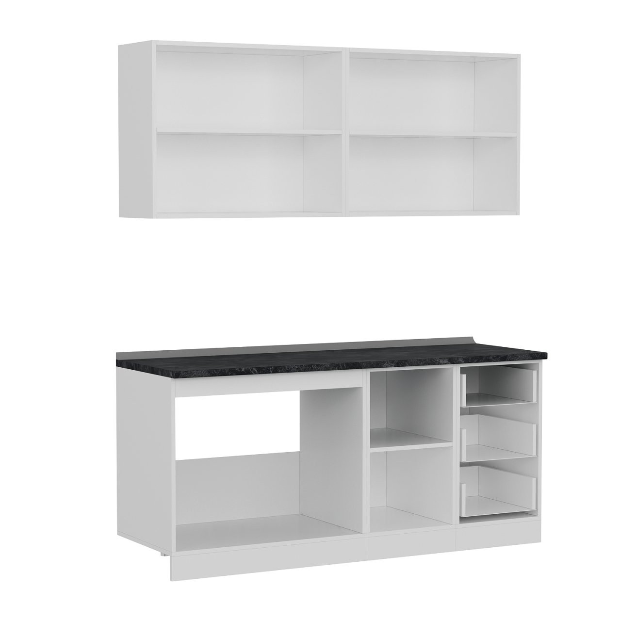 کابینت آشپزخانه مدل B-1 Minar 180 مجموعه دو عددی