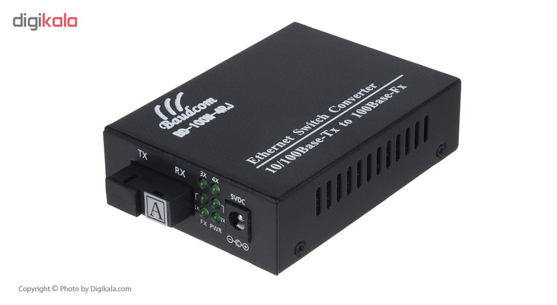 مبدل فیبر نوری به اترنت تک حالته بادکام مدل BD-100M-BI Tx1310nm
