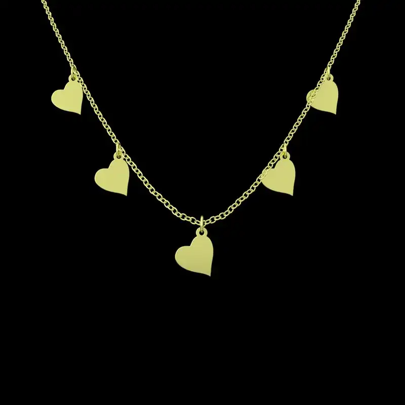 گردنبند طلا 18 عیار زنانه مدوپد مدل قلب کد RNA17713