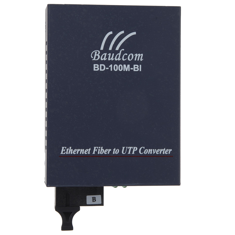 مبدل فیبر نوری به اترنت تک حالته بادکام مدل BD-100M-BI Tx1550nm
