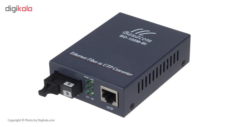 مبدل فیبر نوری به اترنت تک حالته بادکام مدل BD-100M-BI Tx1550nm