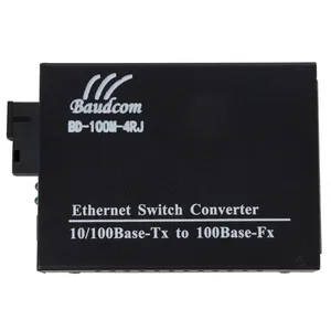 مبدل فیبر نوری به اترنت بادکام مدل BD-100M-4RJ 1310