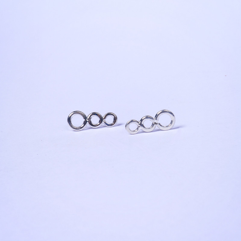 گوشواره نقره زنانه مدل دایره کد G005