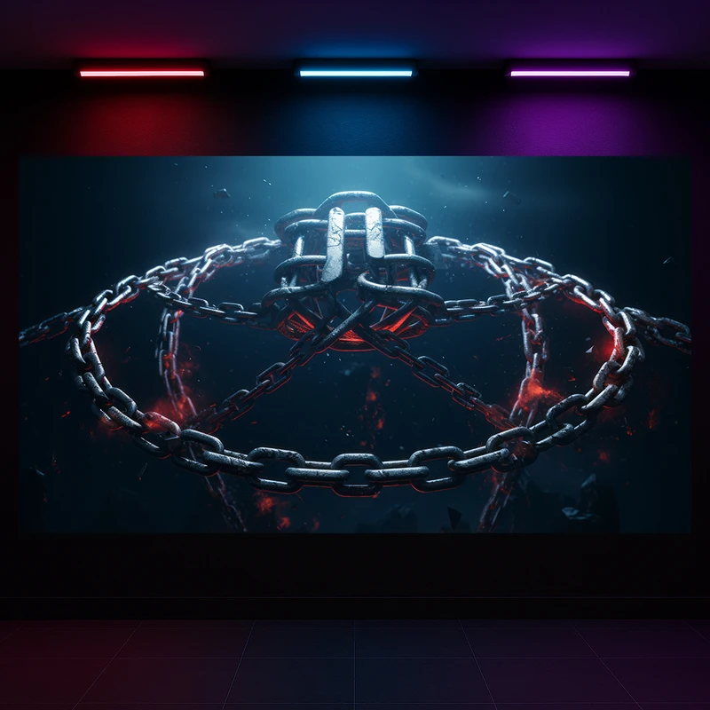 تابلو بوم طرح مخمل دارک مدل زنجیر کد AR3059482