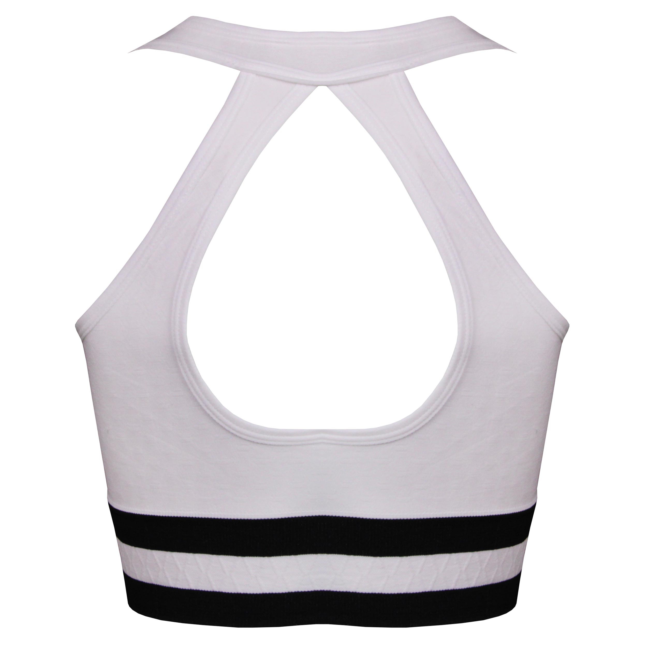 نیم تنه ورزشی زنانه ماییلدا مدل بدون فنر پددار پشت قهرمانی کد 4753 رنگ سفید