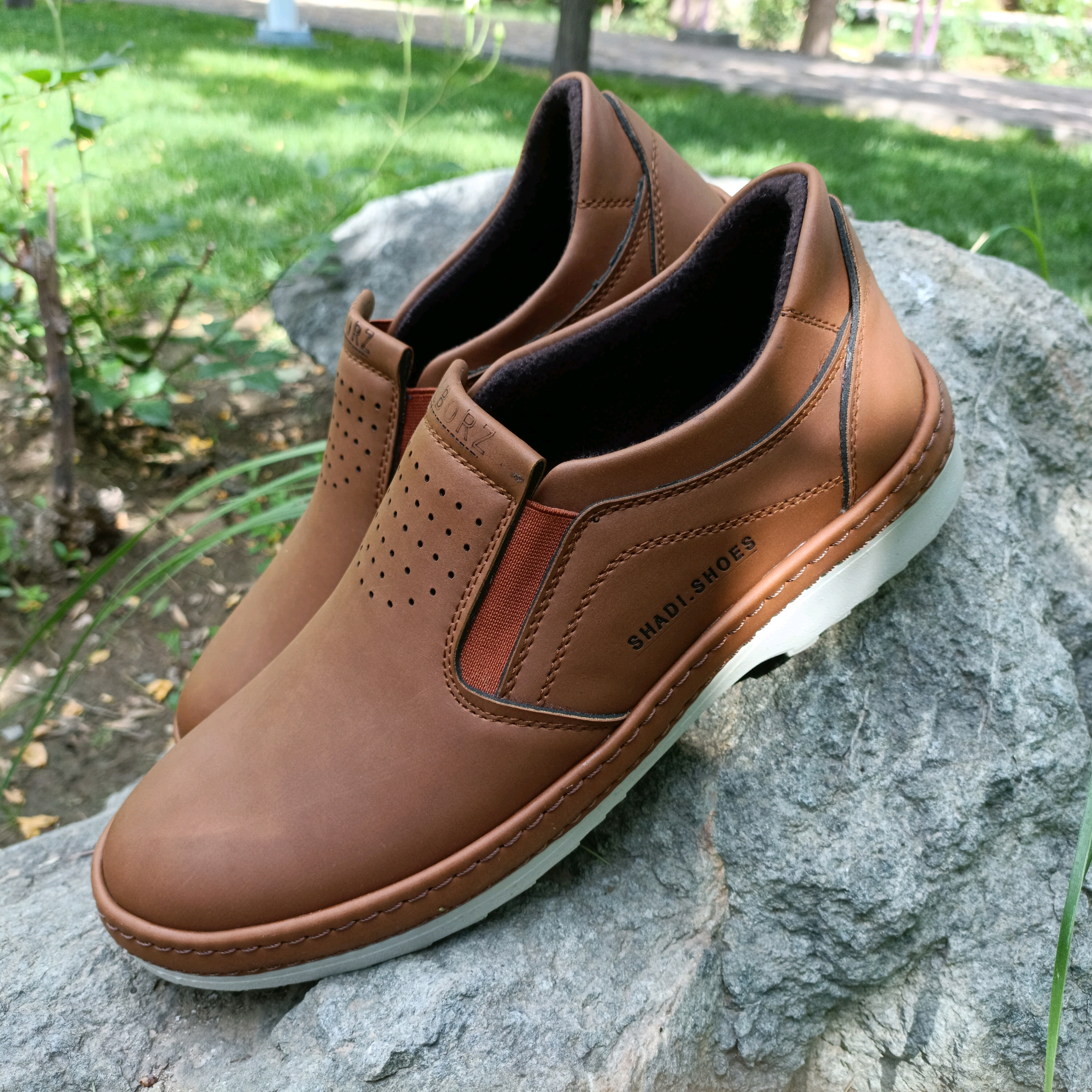 کفش مردانه البرز مدل گاندی کد t.a.j رنگ عسلی