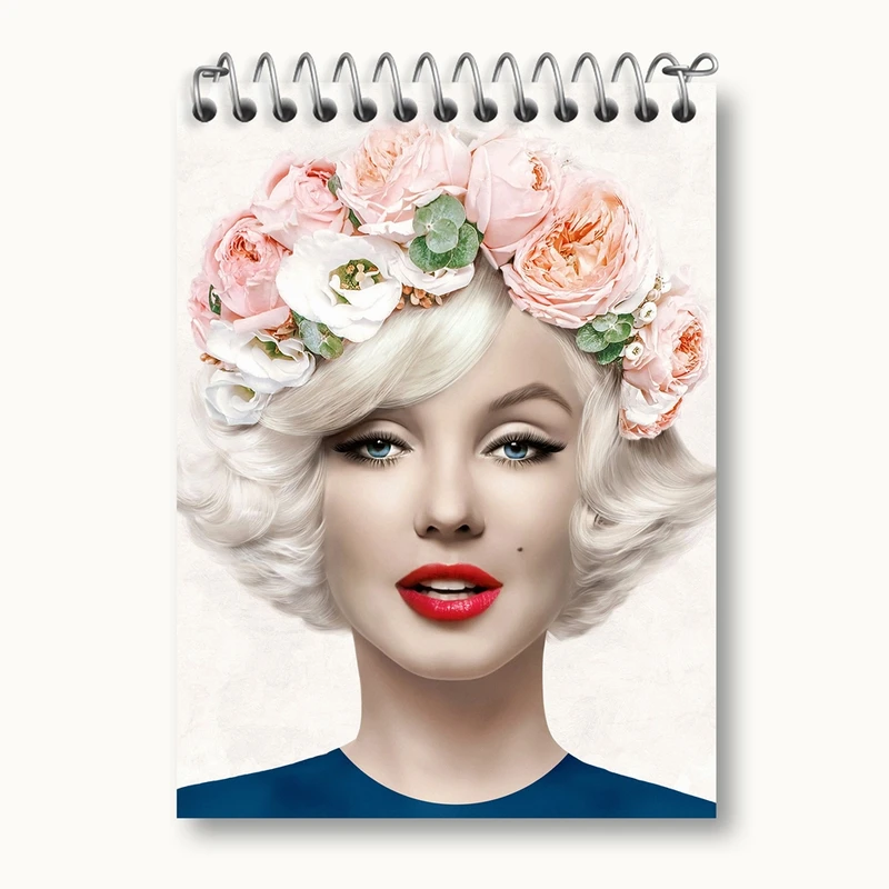 دفتر یادداشت 50 برگ خندالو مدل مرلین مونرو Marilyn Monroe کد 3978