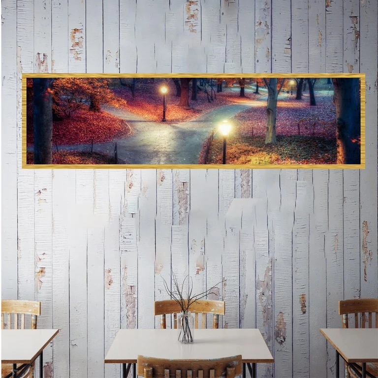 تابلو بکلیت طرح طبیعت منظره پاییزی مدل کشیده T-7557