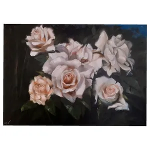 تابلو نقاشی مدل گل رز wht