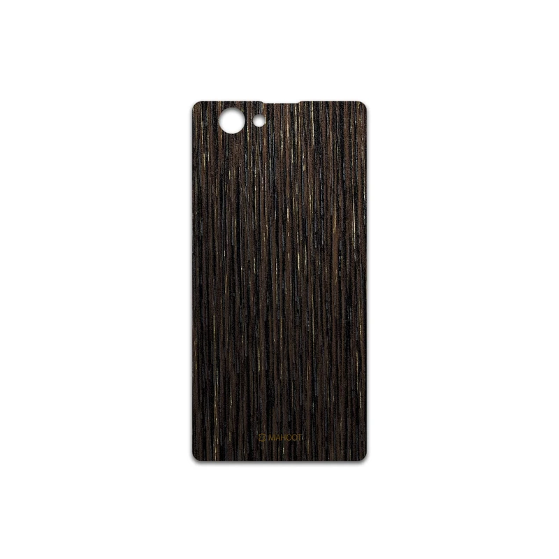 برچسب پوششی ماهوت مدل Dark-Gold-Stripes-Wood مناسب برای گوشی موبایل سونی Xperia Z1 Compact