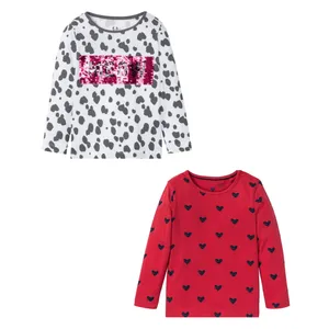 تی شرت دخترانه لوپیلو مدل YS001 مجموعه 2 عددی