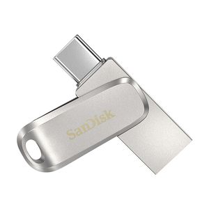 فلش مموری سن دیسک مدل Luxe ظرفیت 32 گیگابایت سرعت خواندن 150 مگابایت بر ثانیه اتصال USB-C طراحی ساده و وزن 19 گرم