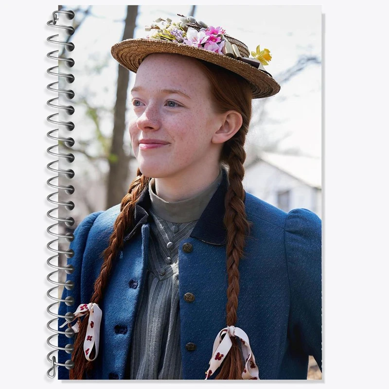 دفتر زبان 50 برگ خندالو مدل سه خط طرح آنه سریال آنشرلی کد 28989