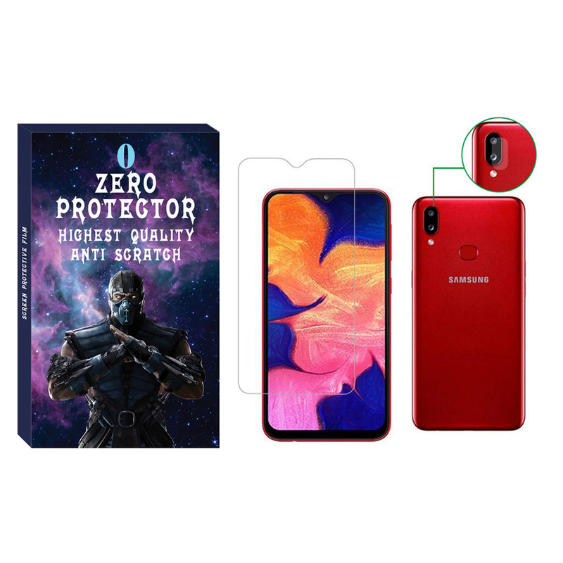 محافظ صفحه نمایش زیرو مدل SDHZ-01 مناسب برای گوشی موبایل سامسونگ Galaxy A10s به همراه محافظ لنز دوربین