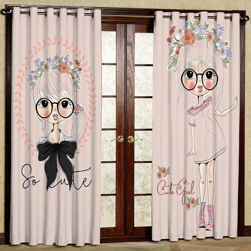 پرده مدل دختر مخمل پانچی کد 1121 سایز 140x280 سانتی متر