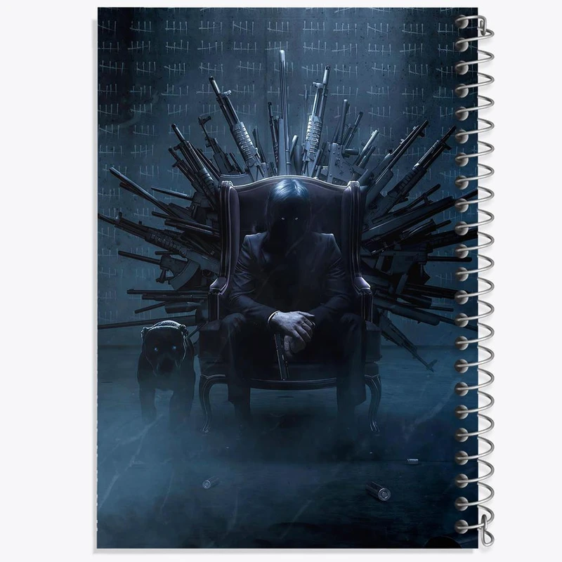 دفتر شطرنجی 50 برگ خندالو طرح جان ویک John Wick کد 28573