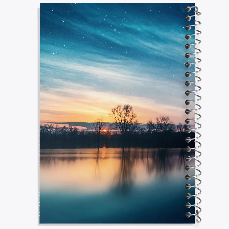 دفتر مشق 50 برگ خندالو طرح منظره غروب کد F1276