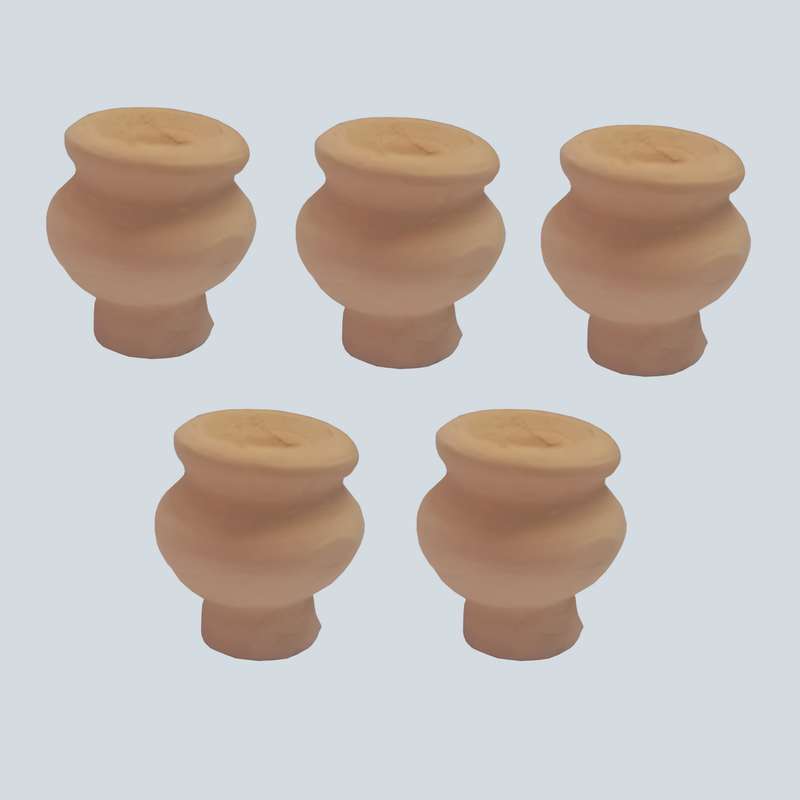گلدان دکوری سفالی مدل مینیمال کد GS-02 بسته  5 عددی