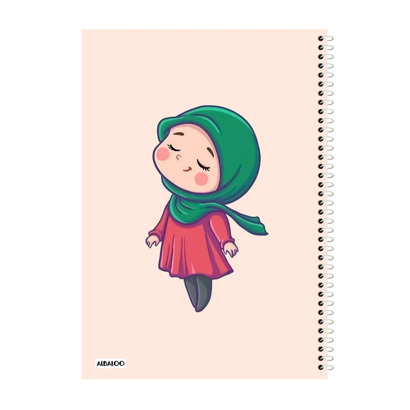 دفتر مشق 50 برگ آلبالو طرح فانتزی ایرانی اسلامی کد 2276