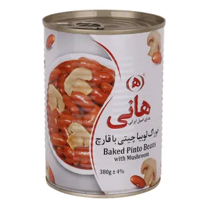 کنسرو لوبیا چیتی با قارچ هانی - 380 گرم