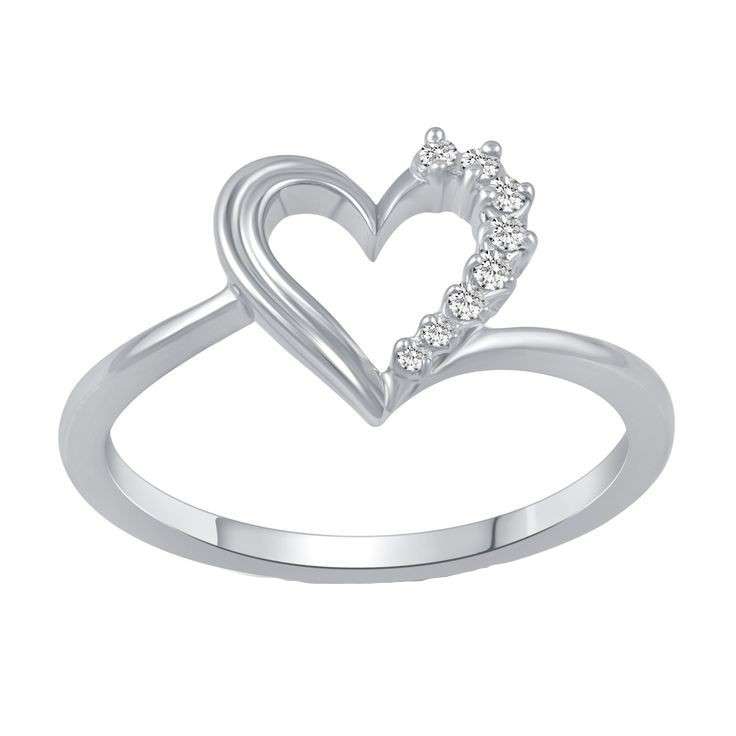 انگشتر نقره زنانه قیراط طرح قلب کد GH4297