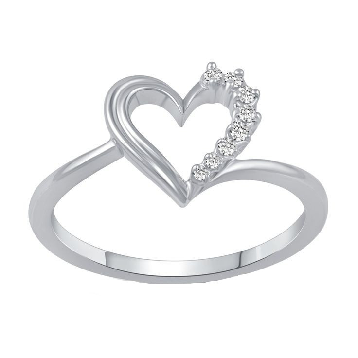 انگشتر نقره زنانه قیراط طرح قلب کد GH4297