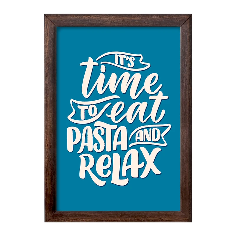 تابلو خندالو طرح It's Time To Eat Pasta And Relax کد F1458